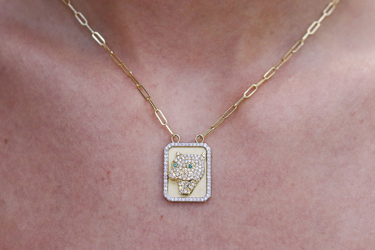 The Panther & Owl Scapular Necklace