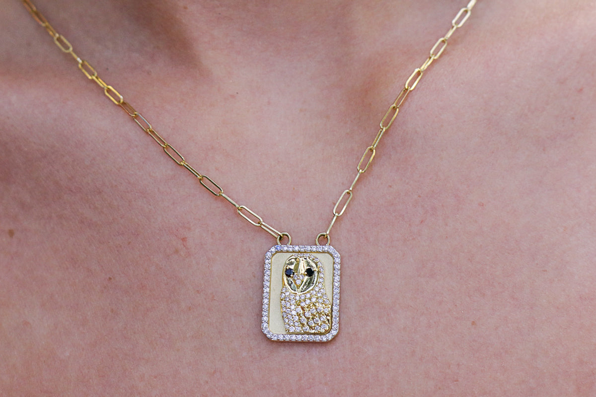 The Panther & Owl Scapular Necklace