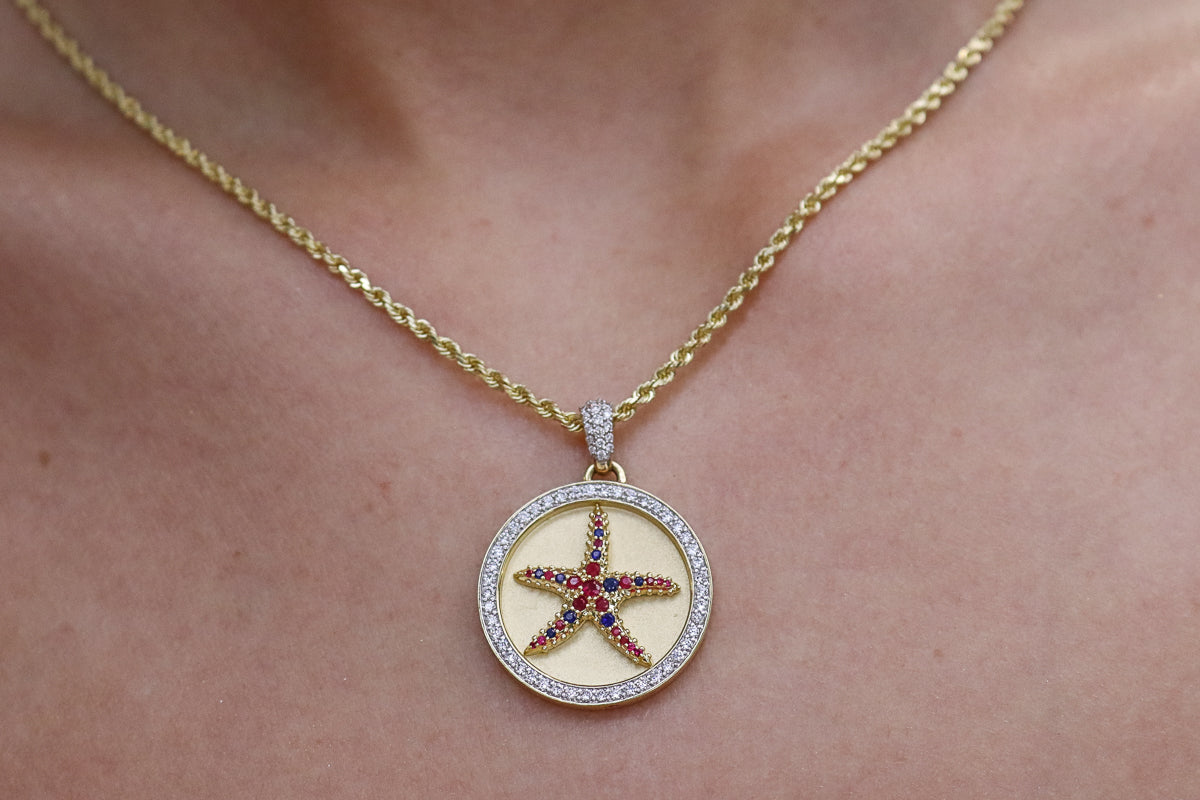 The Starfish Diamond Pendant Necklace