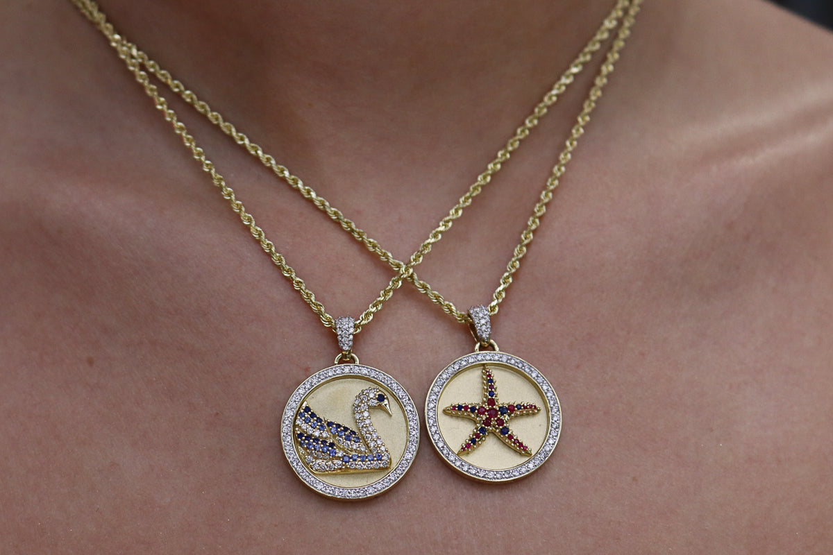 The Swan Diamond Pendant Necklace