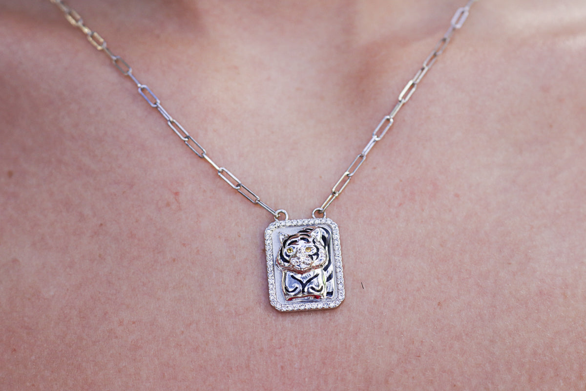 The Lion & Tiger Scapular Necklace