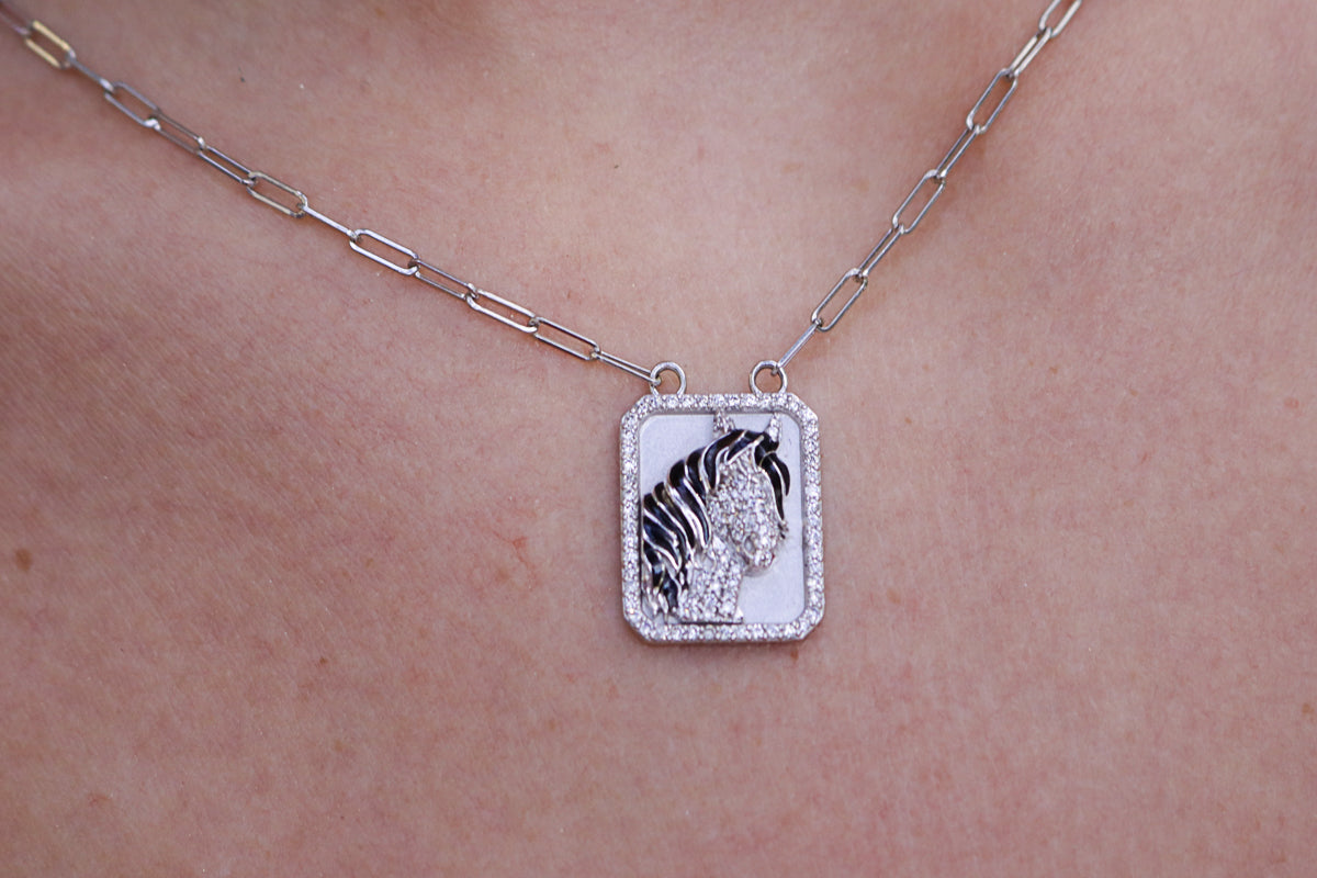 The Horse & Cheetah Scapular Necklace
