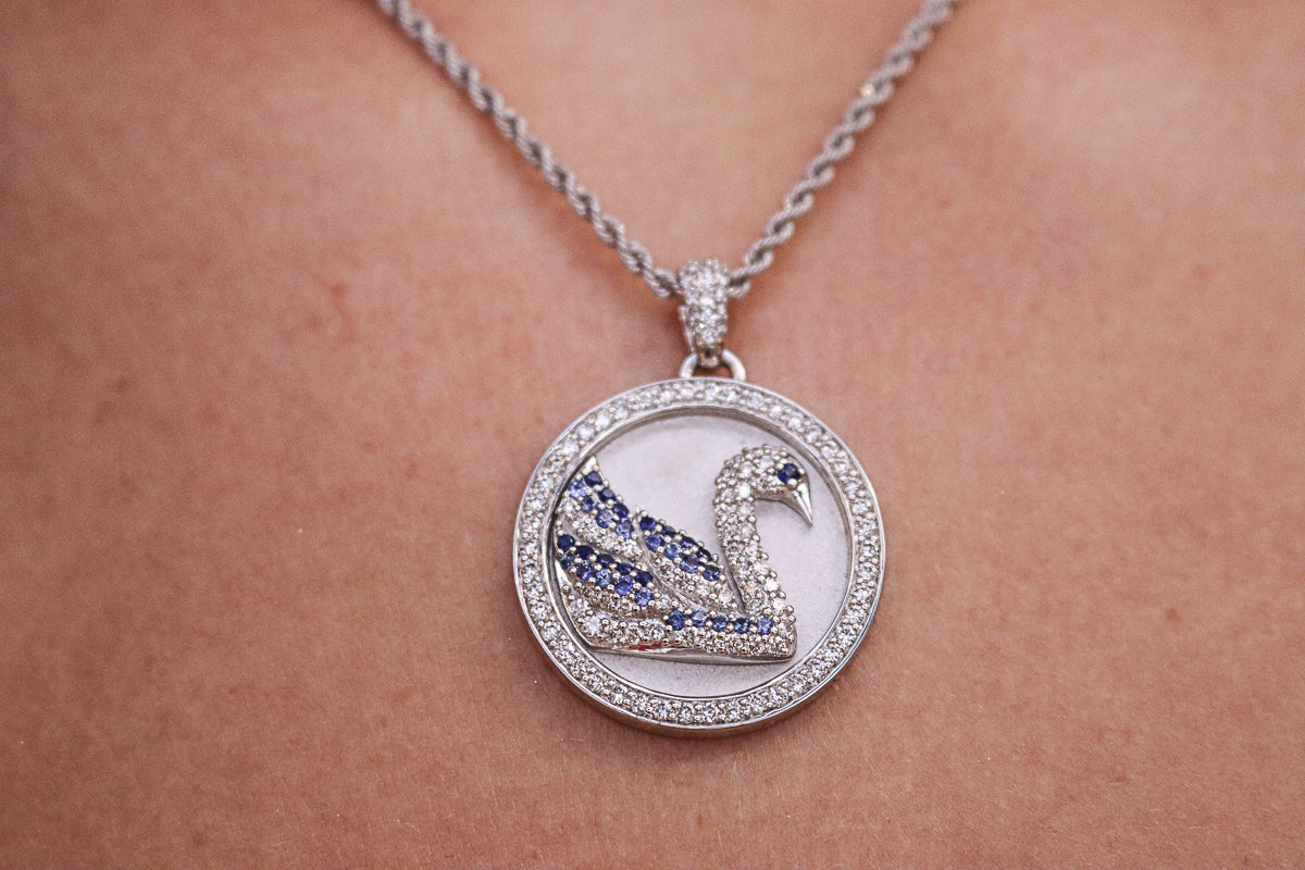 The Swan Diamond Pendant Necklace