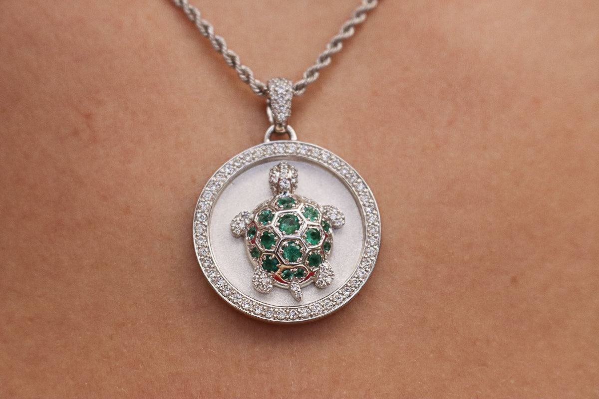 The Turtle Diamond Pendant Necklace